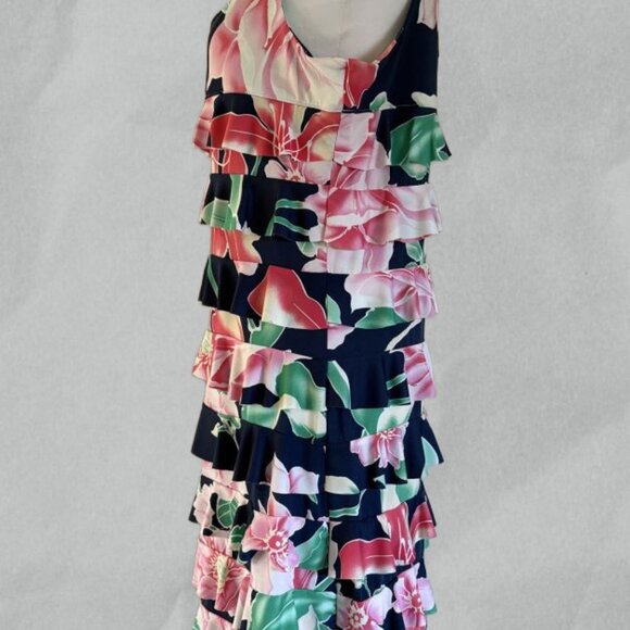 Fashque Studio Sleeveless Dress Tiered Ruffle Pullover Size: Large - Picture 3 of 7